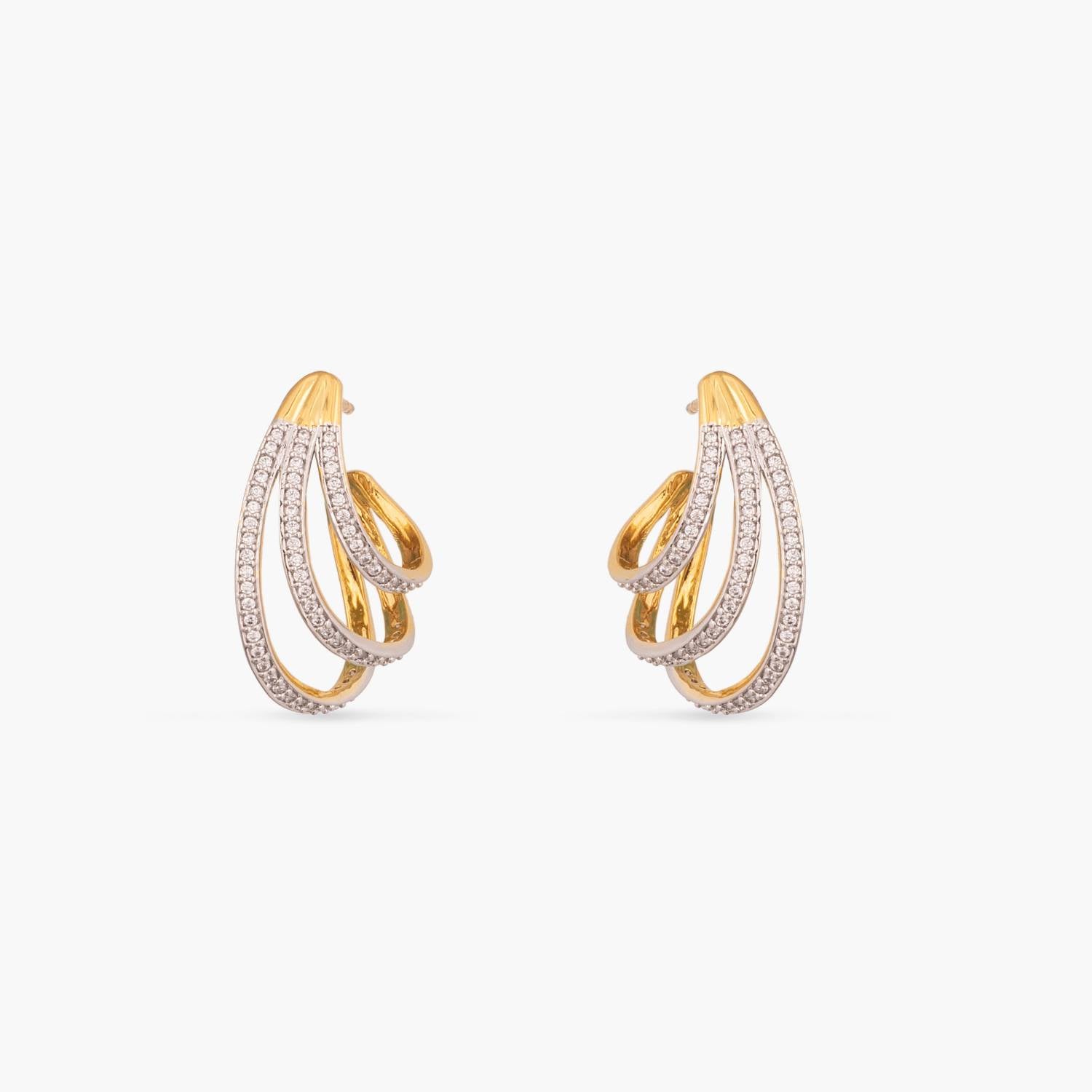 Golden Brass Ladies Fancy Hoop Earrings at Rs 800/pair in Jaipur | ID:  24552197255
